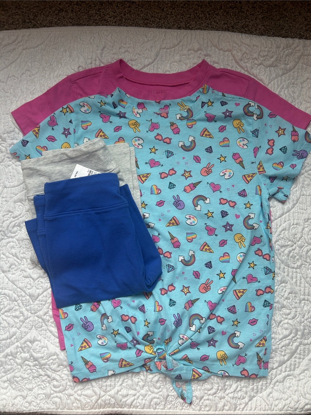 Girls shirt and short sets (2)